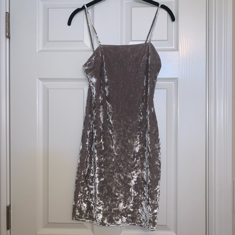 Gold/Silver Velvet Mini Dress